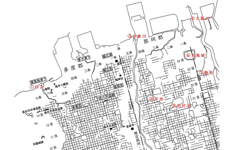 平池南遺跡　周辺条里制