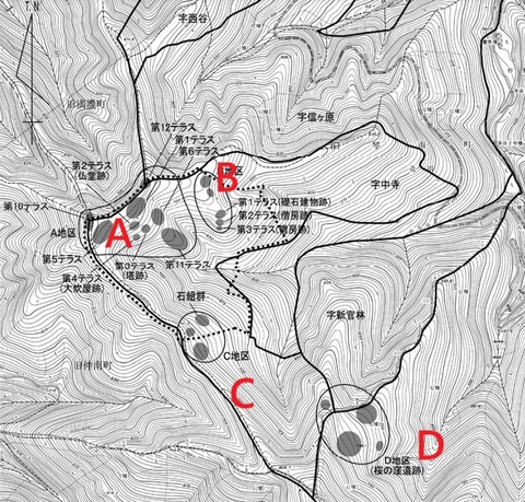 中寺廃寺 エリア分類