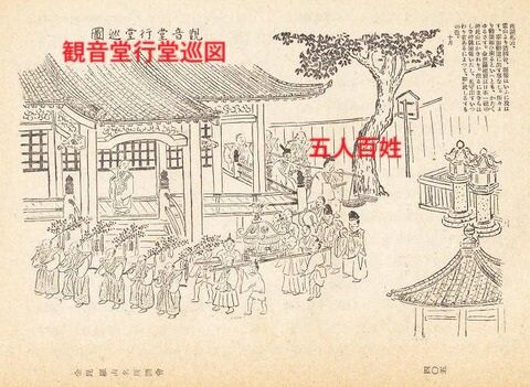 金毘羅大権現　観音堂行堂（道）巡図