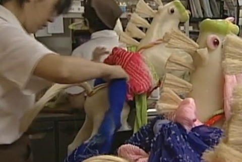 八朔の団子馬　着付け