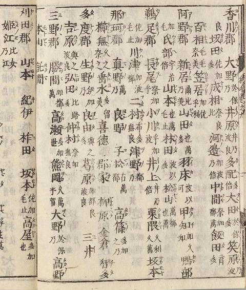 和名抄 讃岐西部