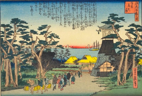 長谷川貞信（初代）『浪花百景之内 住吉高灯籠』