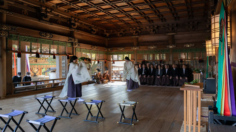 金刀比羅宮 新嘗祭 本宮拝殿