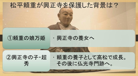 松平頼重の真宗興正派保護の背景