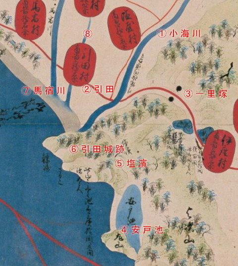 引田 大内郡 天保国絵図拡大