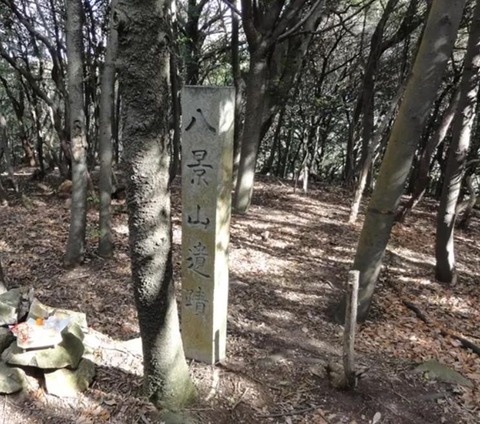 愛宕山;石柱:八景山遺蹟。