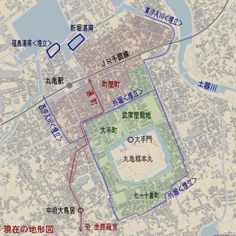 丸亀地形図
