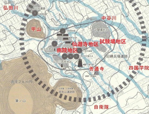 旧練兵場遺跡群　拡大図