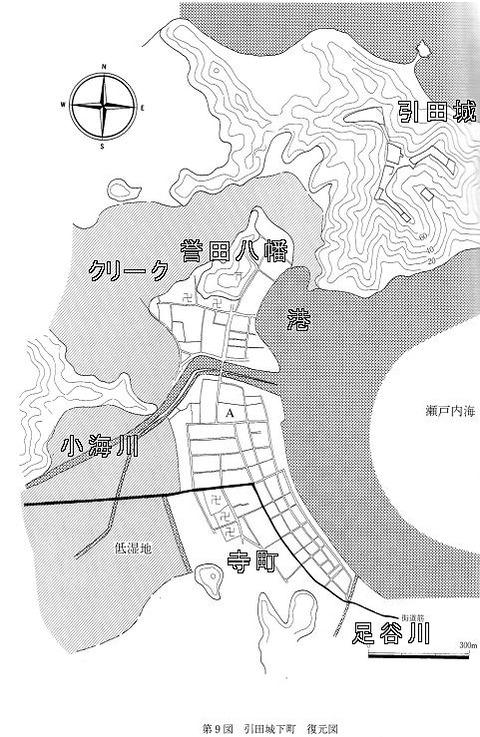 引田城下町復元図