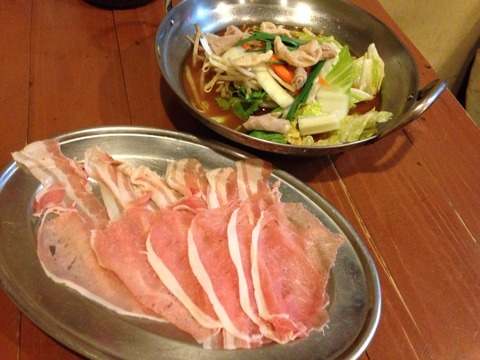 ロース肉鍋