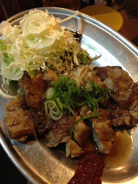 間近のステーキ