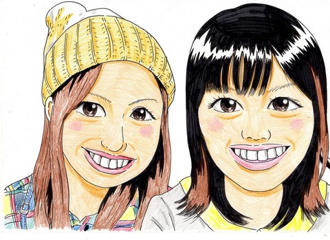 みおさんもなみさん似顔絵