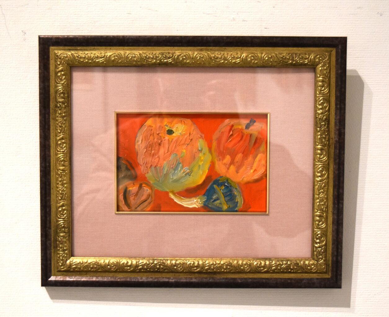 甲斐仁代 油絵 20.5センチ x 21.5センチ