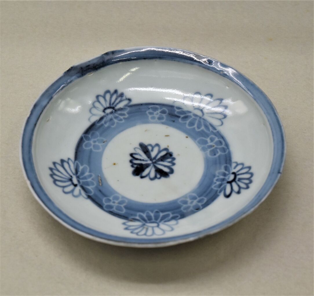 柴田コレクション　総目録掲載　同手　「染付壺輪花小鉢」　1790年～1820年 柴田コレクション 総目録掲載 同手 「染付壺輪花小鉢」 1790年