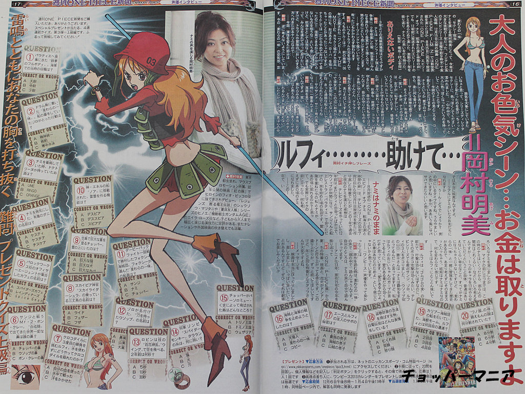 ワンピース新聞 Vol 3 ナミ ロビン号 発売 チョッパーマニア ワンピースフィギュア情報