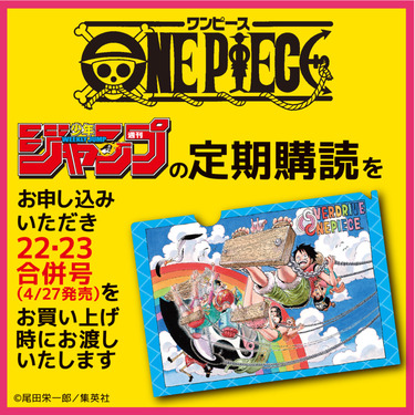 週刊少年ジャンプ TSUTAYA限定特典 ワンピースクリアファイル