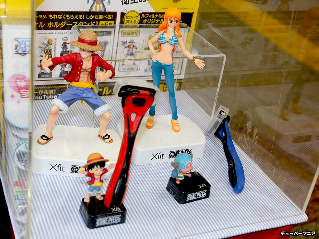6月27日発売 ワンピースとカミソリxfit クロスフィット のコラボ第2弾 ワンピースフィルムゴールド ホルダースタンド付きセット チョッパーマニア ワンピースフィギュア情報