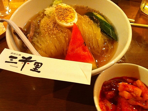 盛岡冷麺 大盛なう。 盛岡冷麺 大盛なう。