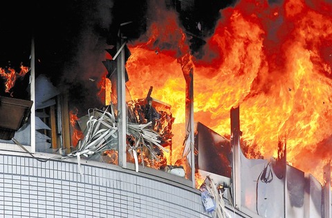 名古屋立てこもり放火事件(放火現場)