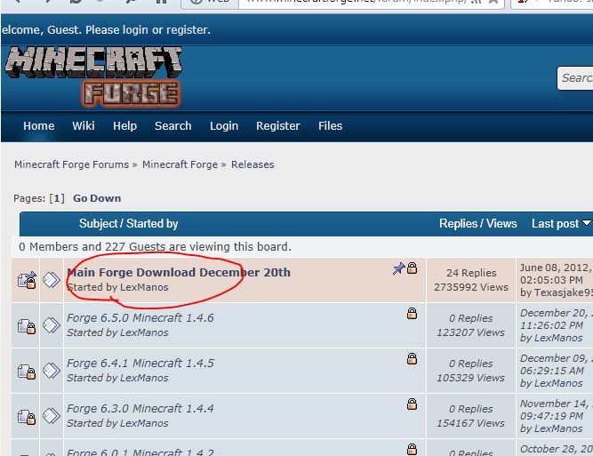 Minecrat Forge 導入 ニコ生 連絡用
