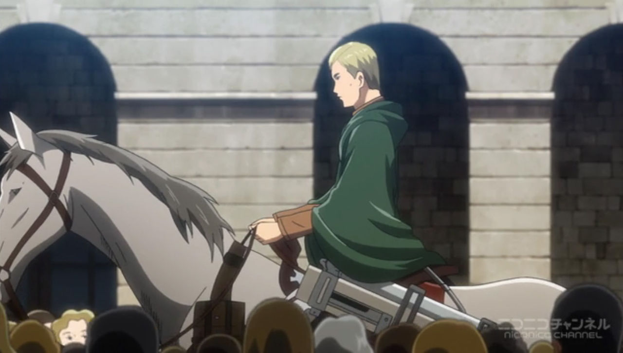 進撃の巨人４話 感想 やっぱりおいしいシーンをかっさらっていったサシャ とらつぐみのつぶやき