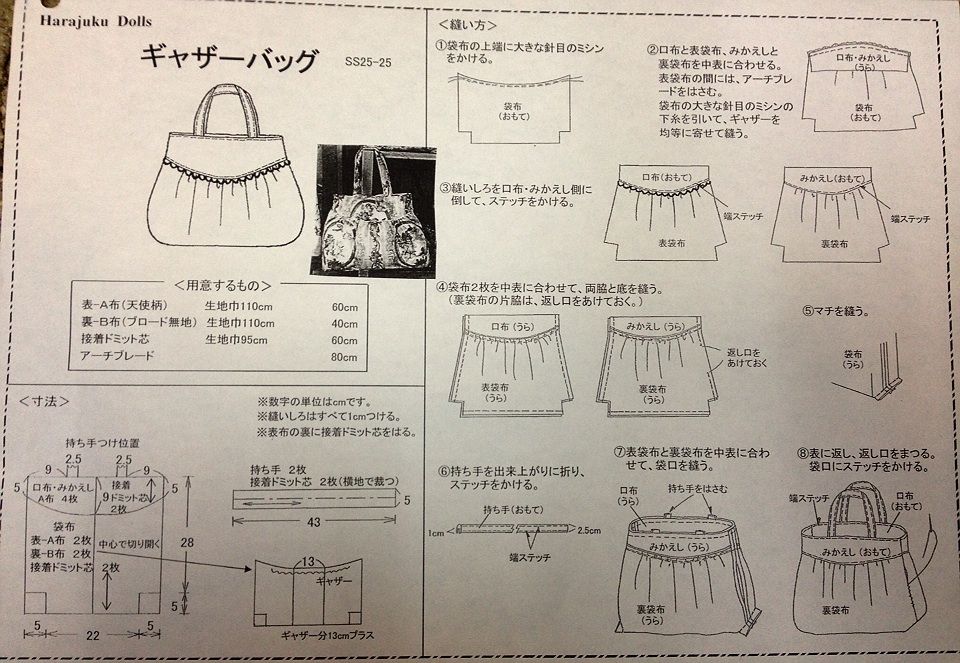 ギャザーバッグの作り方 株 とらや商店ブログ ギャザーバッグの作り方 株 とらや商店ブログ
