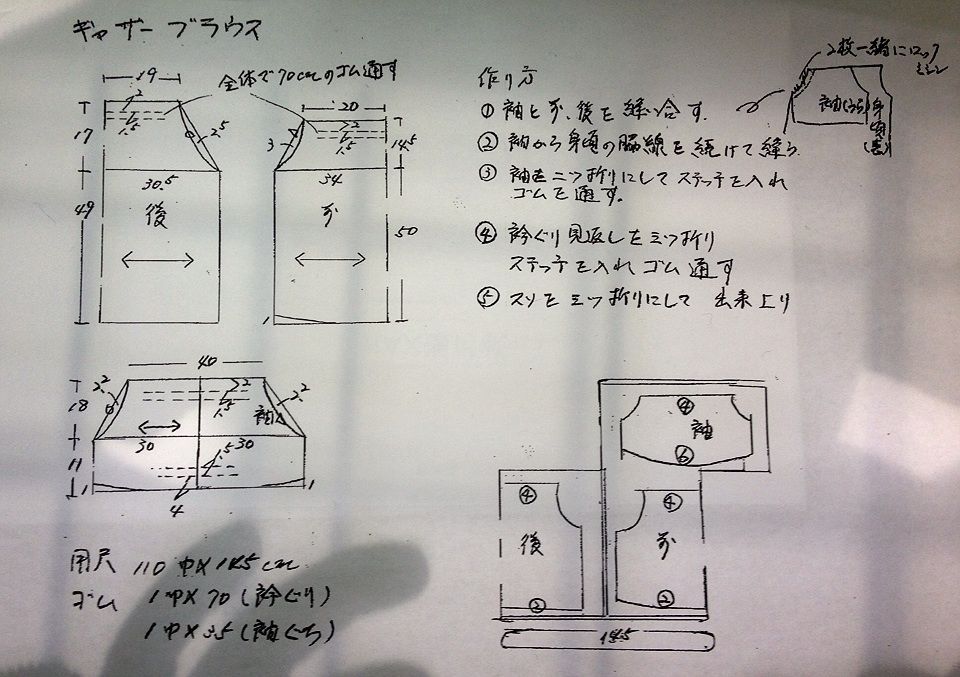 の作り方 ハワイアンギャザーブラウスの作り方 株 とらや商店ブログ