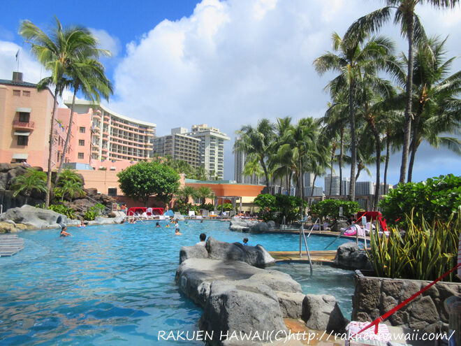 18 9子連れハワイ 5日目 シェラトンワイキキのプールで遊ぶ 楽園hawaii