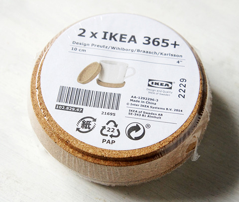 実は2サイズあるIKEAのコルクコースター