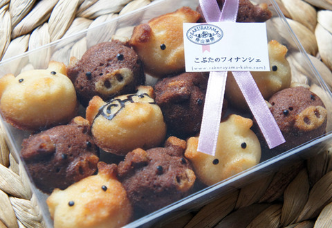 ぎっしりかわいい、さくらやま果房のこぶたのフィナンシェ