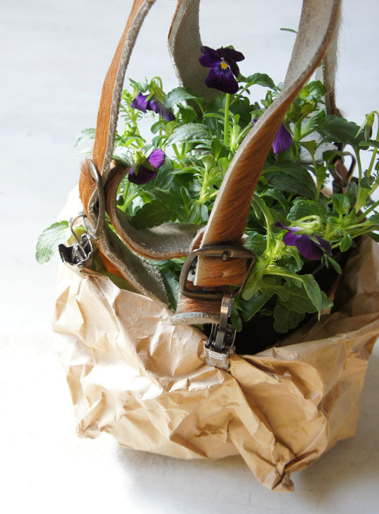 サンダルを 鉢を吊るす道具にリメイク とりあえず暮らす