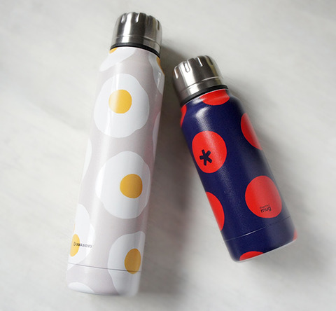 thermo mugの目玉焼き柄とトマト柄の水筒を購入