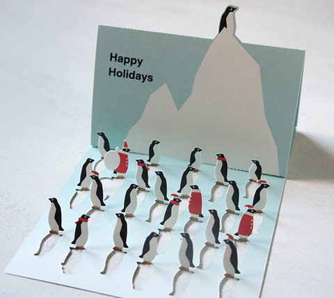 ペンギンの群れになる　無印のカウントダウンカード