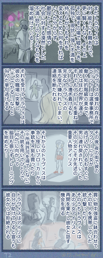 あらすじ説明その2、銃購入など