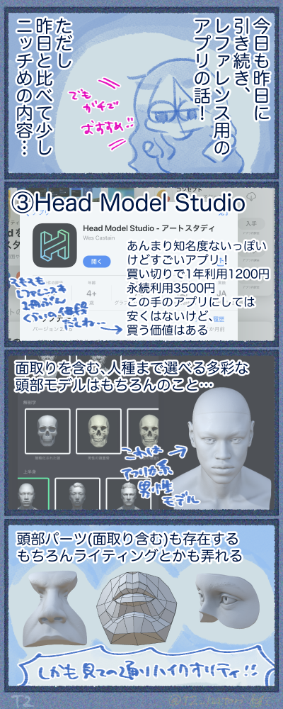 頭部モデルの種類もクオリティもすごい