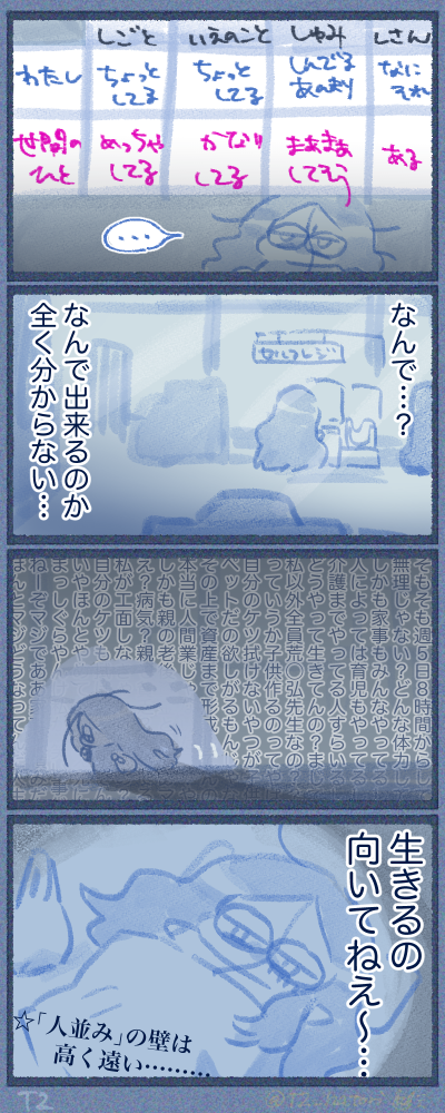 私には出来ない事が世の中はみんな当然出来てる