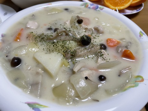 本日の夕食　シチュー