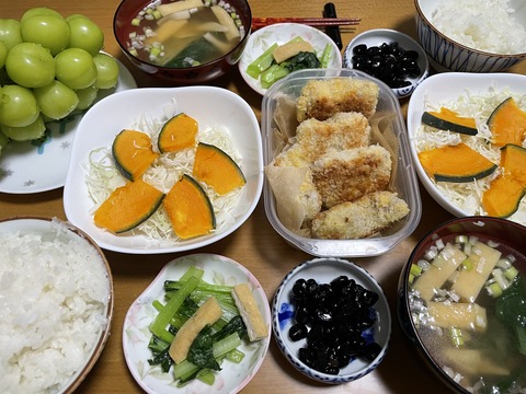 本日の夕食　コロッケ