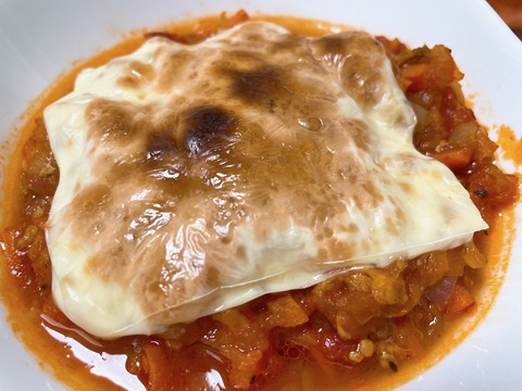 本日の夕食　ミートソース