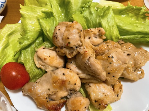 本日の夕食　塩レモンチキン