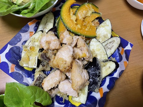 本日の夕食　天ぷら