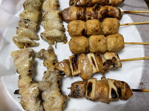 本日の夕食　焼き鳥