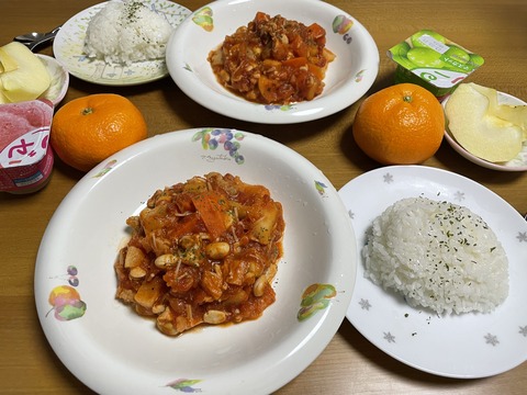 本日の夕食　トマト煮