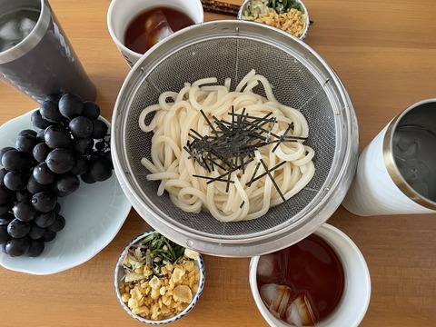 本日のお昼　うどん