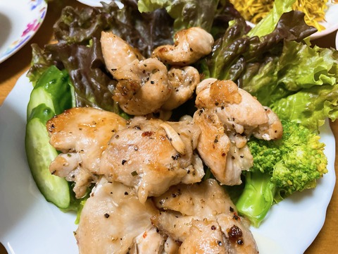 本日の夕食　塩レモンチキン