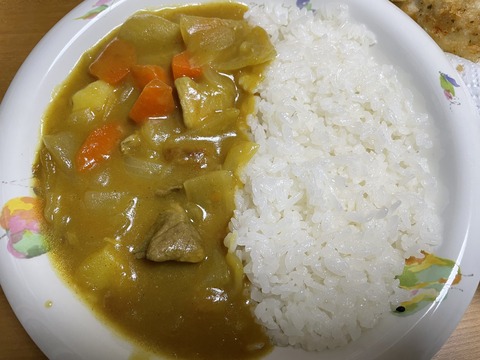 本日の夕食　お手製カレーライス