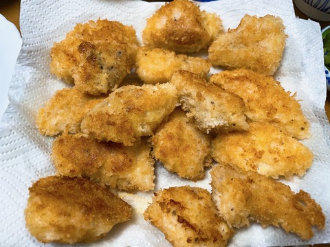 本日の夕食　鱈のフライ