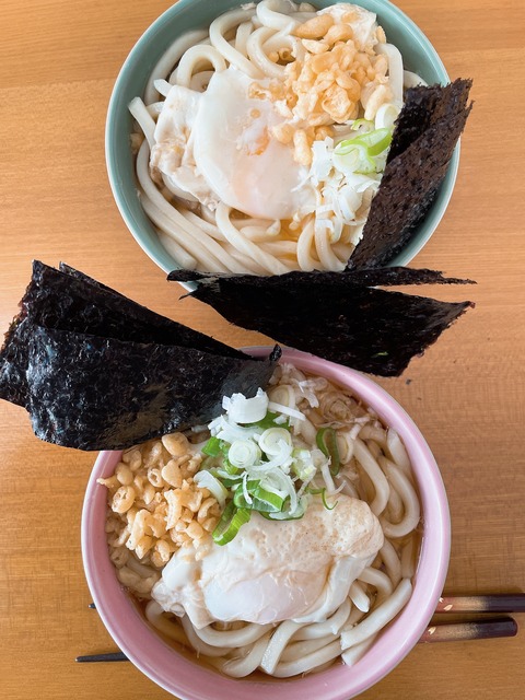 本日のお昼　うどん