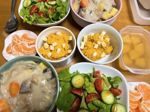 本日の夕食　ホワイトシチュー