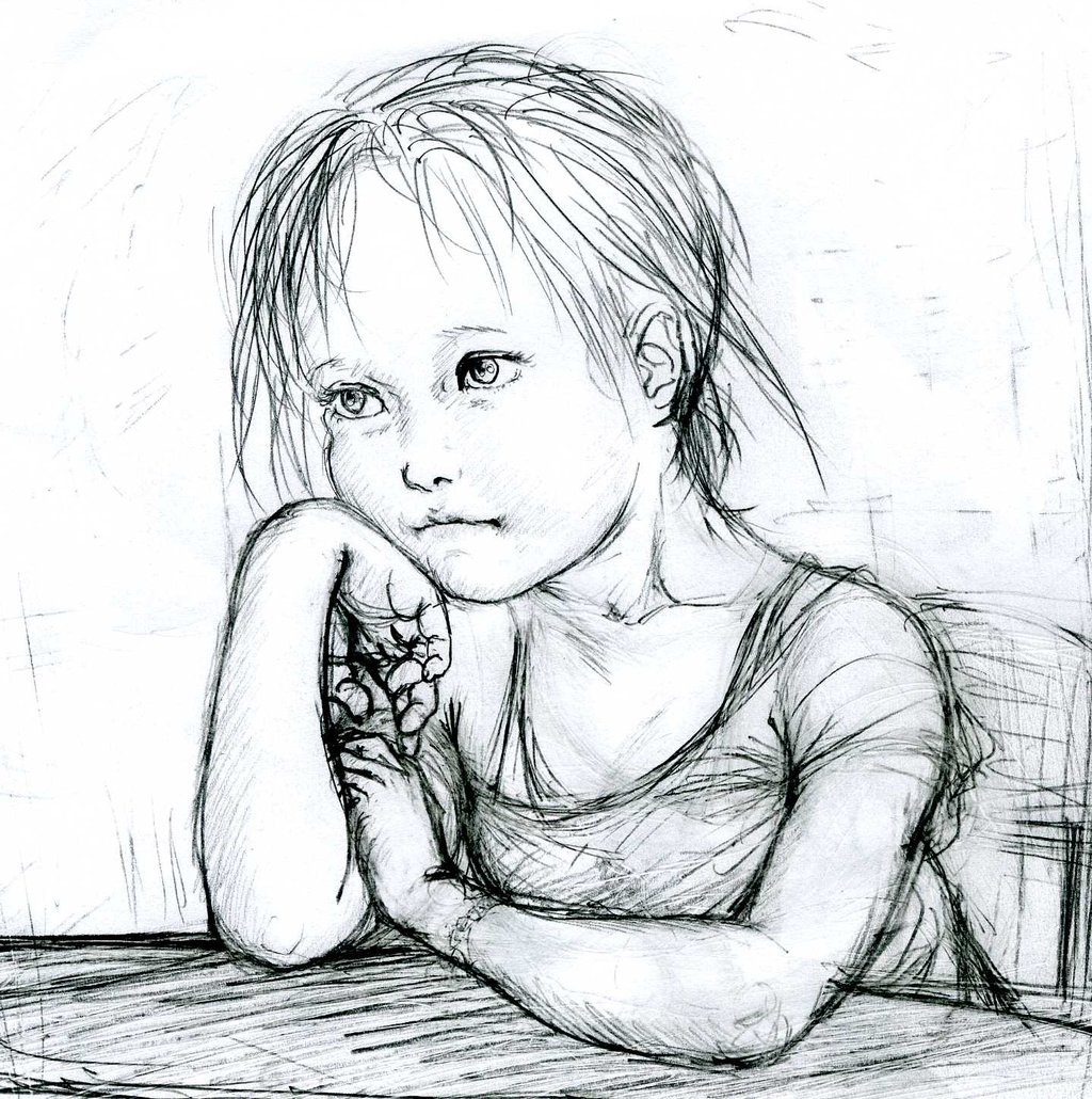 頬杖をつく少女 スケッチ 藤田嗣治の絵 メモ 夢 言 の ア リ ス 未 来 の ガ ニ メ デ